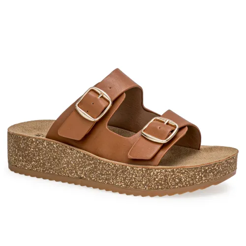 Platanitos  de Mujer modelo Sandalia Dama S Gold cameles sintéticos mujer 2025042121052495045 Sintético Sintético
